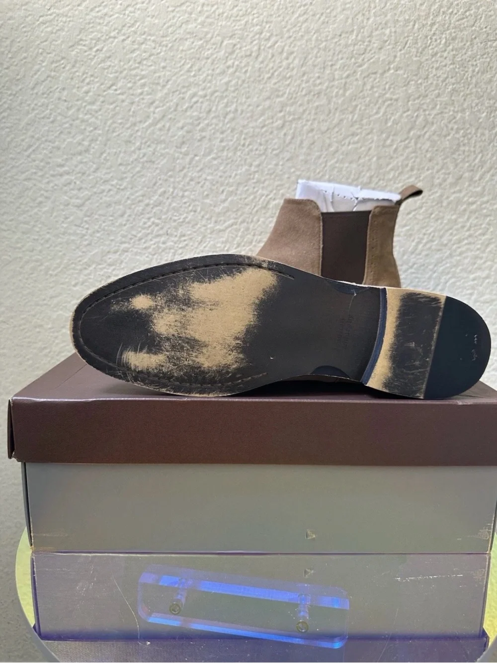 Johnston & Murphy Men’s Carriker Camel Suede Chelsea Boots